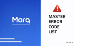 MARQ INVERTER AC ERROR CODE