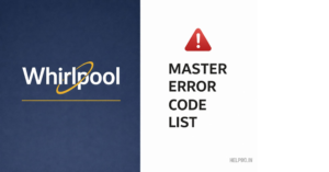 Whirlpool Inverter AC error codes
