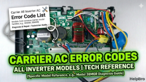 Carrier Master AC Error Code List